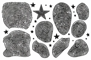 Star in fingerprint tattoo idea