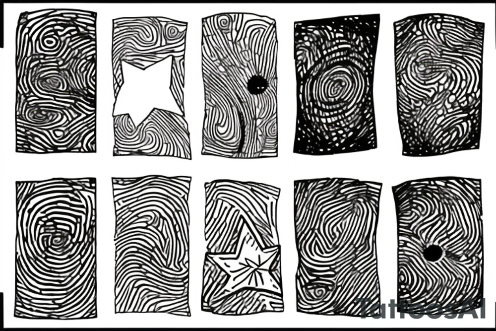 Star in fingerprint tattoo idea