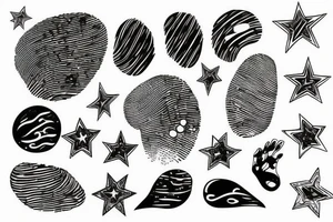 Star in fingerprint tattoo idea