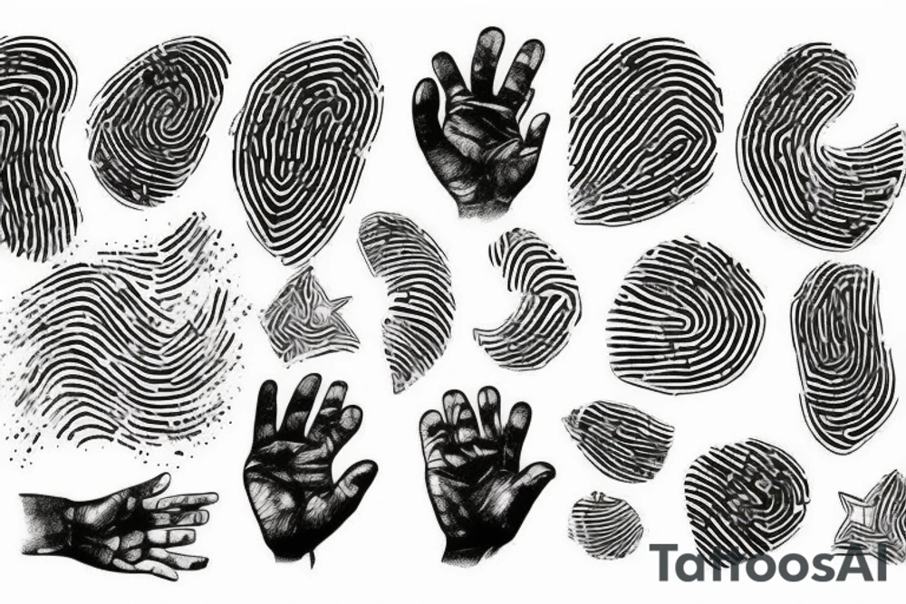 Star in fingerprint tattoo idea