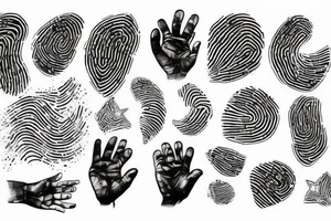 Star in fingerprint tattoo idea