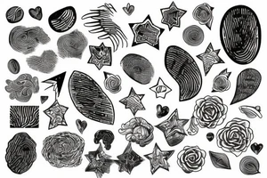 Star in fingerprint tattoo idea
