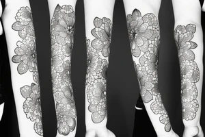 Line work flower thin tattoo idea