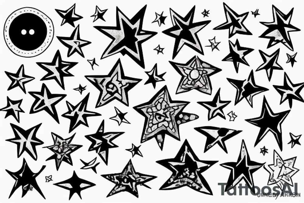 ThThe star inside the fingerprintThe star inside the fingerprinte star inside the fingerprin tattoo idea