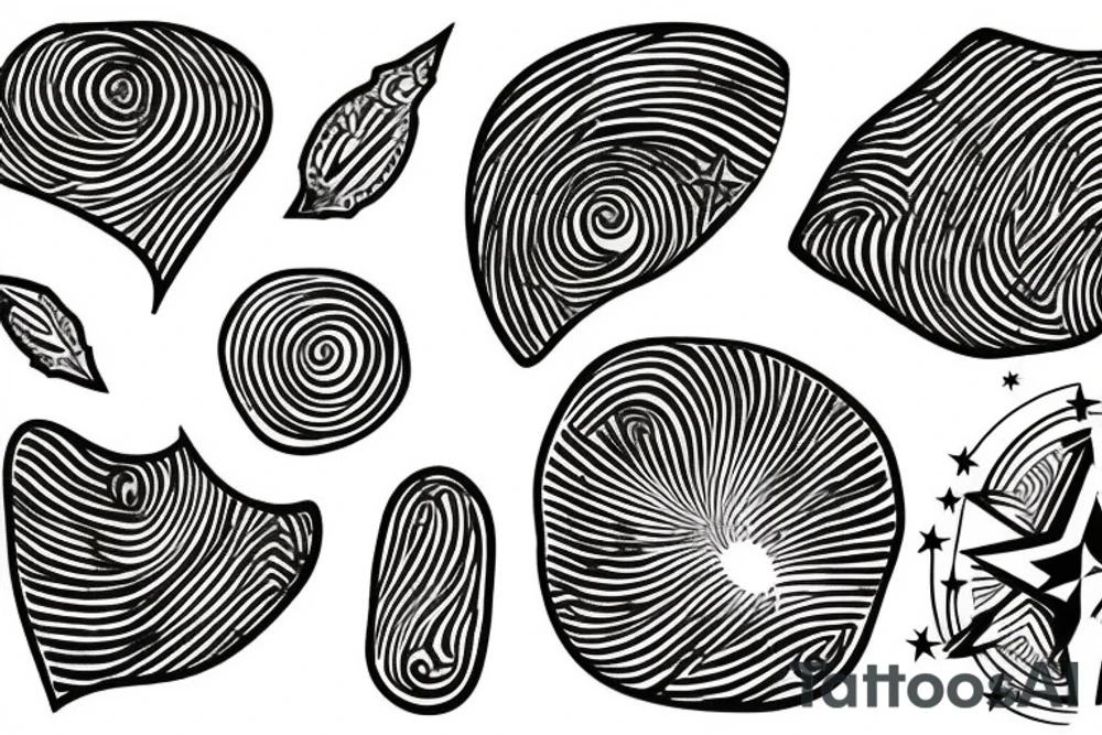The star inside the fingerprint tattoo idea