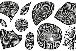 The star inside the fingerprint tattoo idea