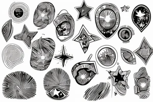 The star inside the fingerprint tattoo idea