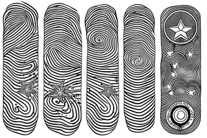 The star inside the fingerprint tattoo idea