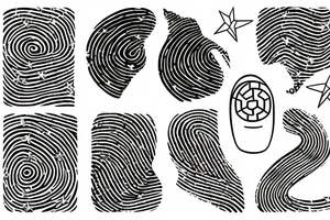 The star inside the fingerprint tattoo idea