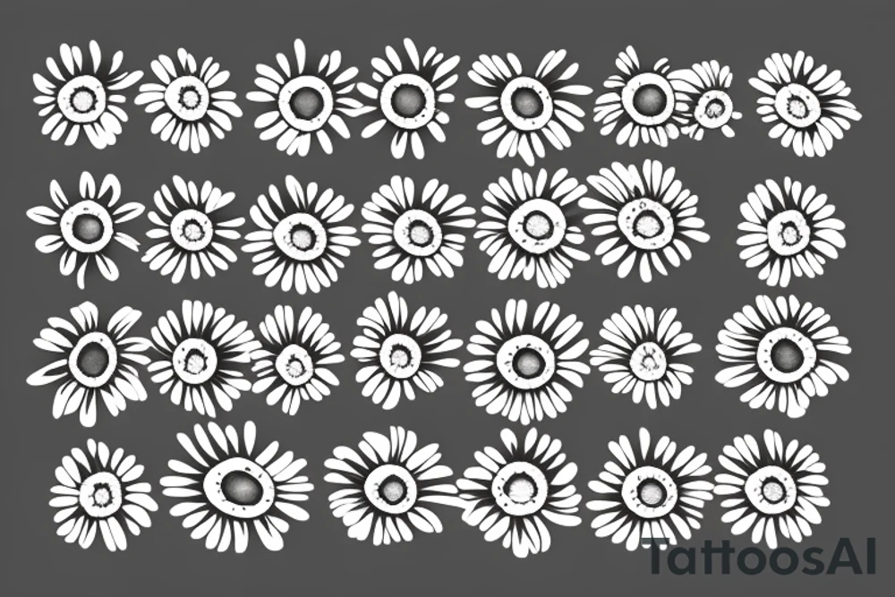 daisy flower tattoo idea