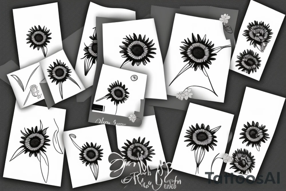 daisy flower tattoo idea