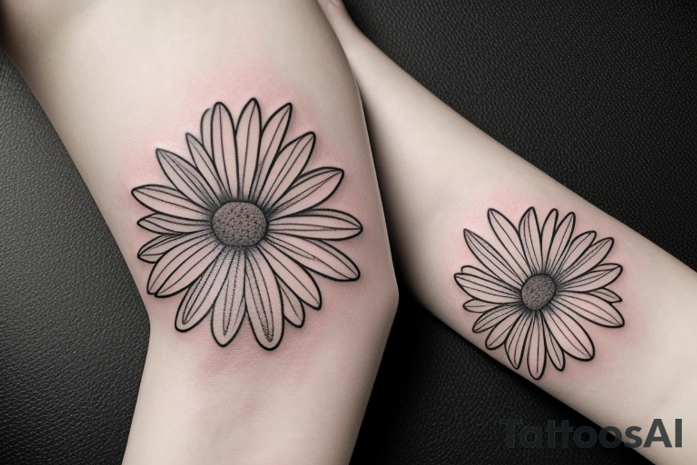 daisy flower tattoo idea