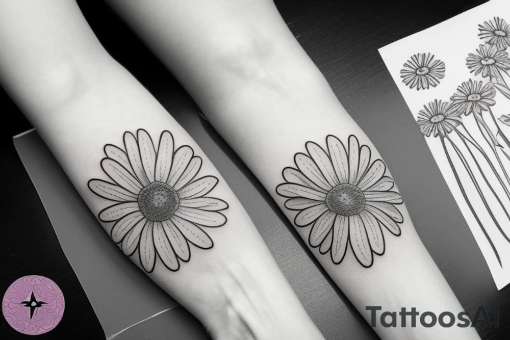 daisy flower tattoo idea