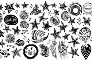 The star inside the fingerprint tattoo idea