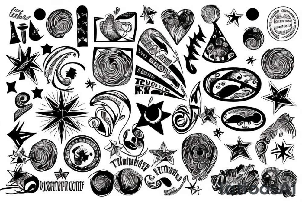 The star inside the fingerprint tattoo idea