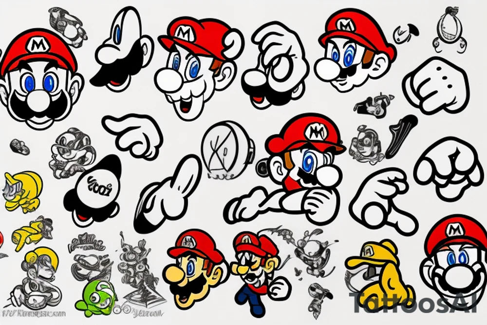 Mario tattoo idea