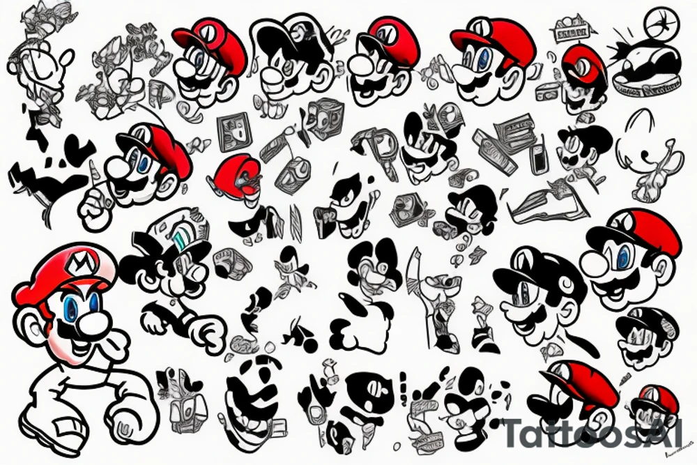 Mario tattoo idea