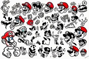 Mario tattoo idea