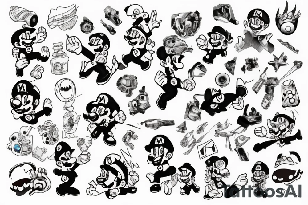 Mario tattoo idea