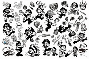 Mario tattoo idea