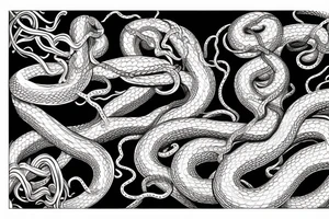Medusa with tangled snakes tattoo idea