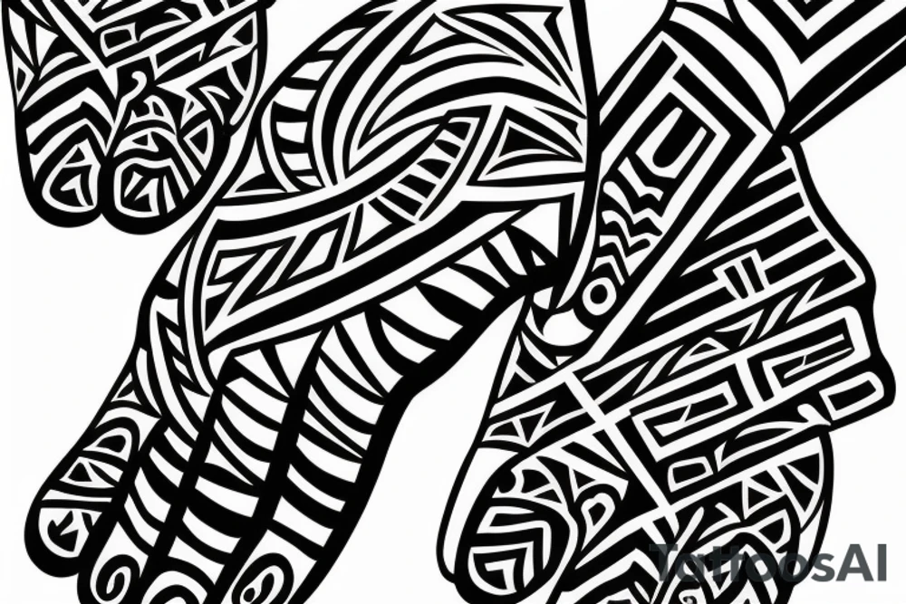 a pattern on the back of the middle finger going down to the hand tattoo idea