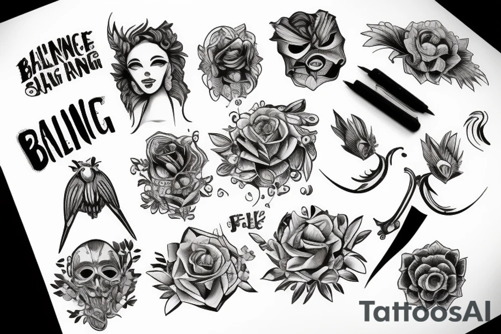 Finding a balance of holding on and letting go tattoo idea