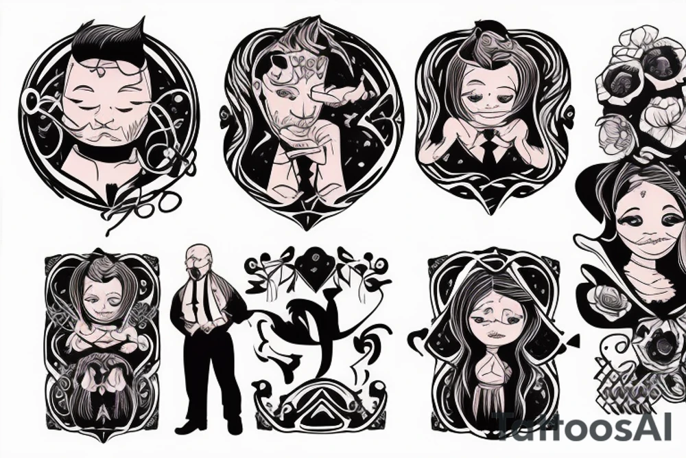 Daddy with daughter guardian tattoo idea