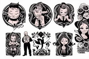 Daddy with daughter guardian tattoo idea
