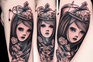 Daddy with daughter guardian tattoo idea
