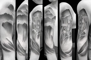 3d window cloud tattoo idea