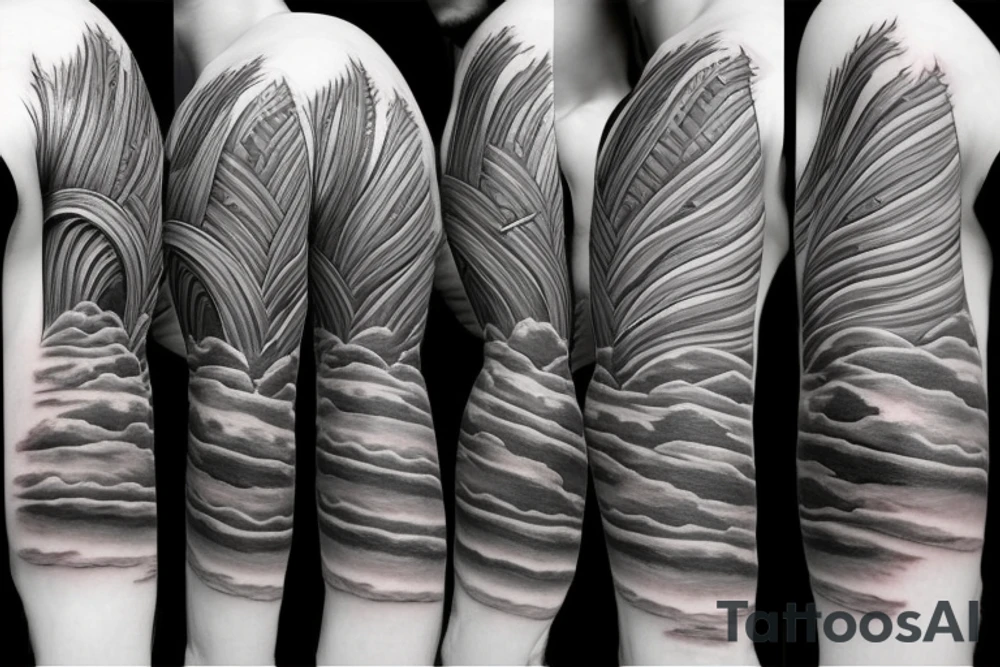 3d window cloud tattoo idea