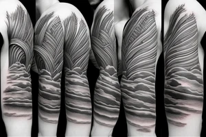 3d window cloud tattoo idea