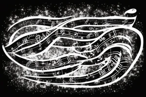 tattoo musical keyboard glitch style simple tattoo idea