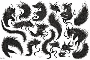 nine tailed fox tattoo idea
