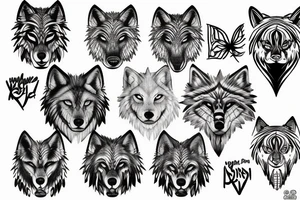 wolf of jungle tattoo idea