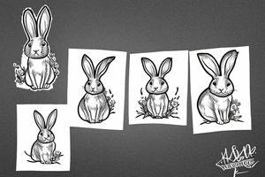 rabbit of home tattoo idea