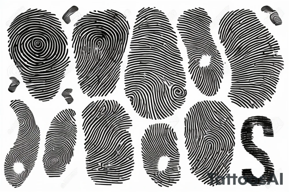 Combination of morse code and fingerprint tattoo idea