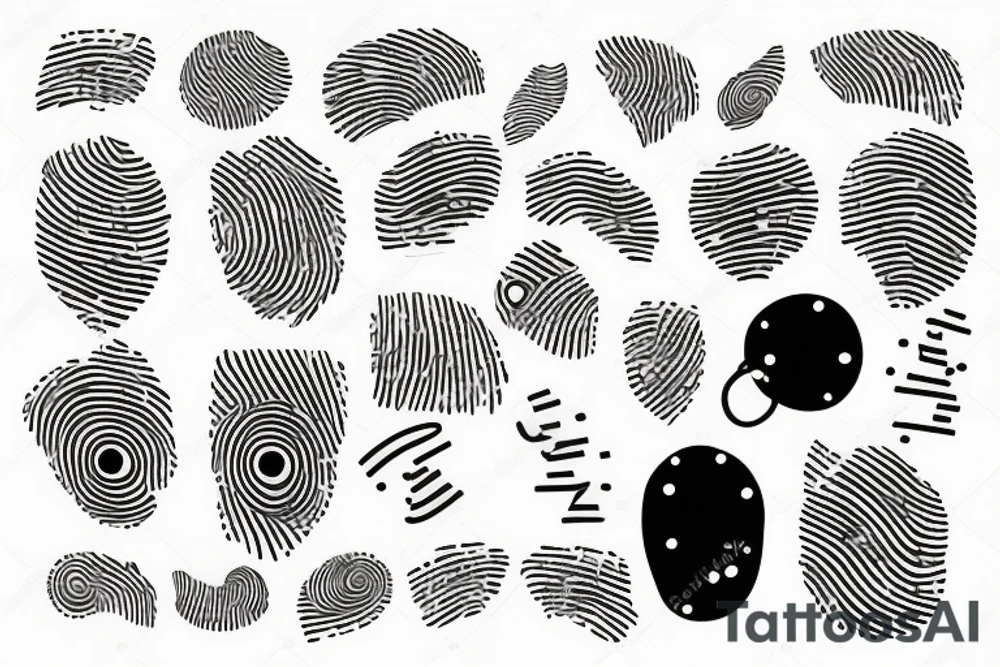 Combination of morse code and fingerprint tattoo idea
