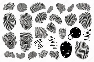 Combination of morse code and fingerprint tattoo idea