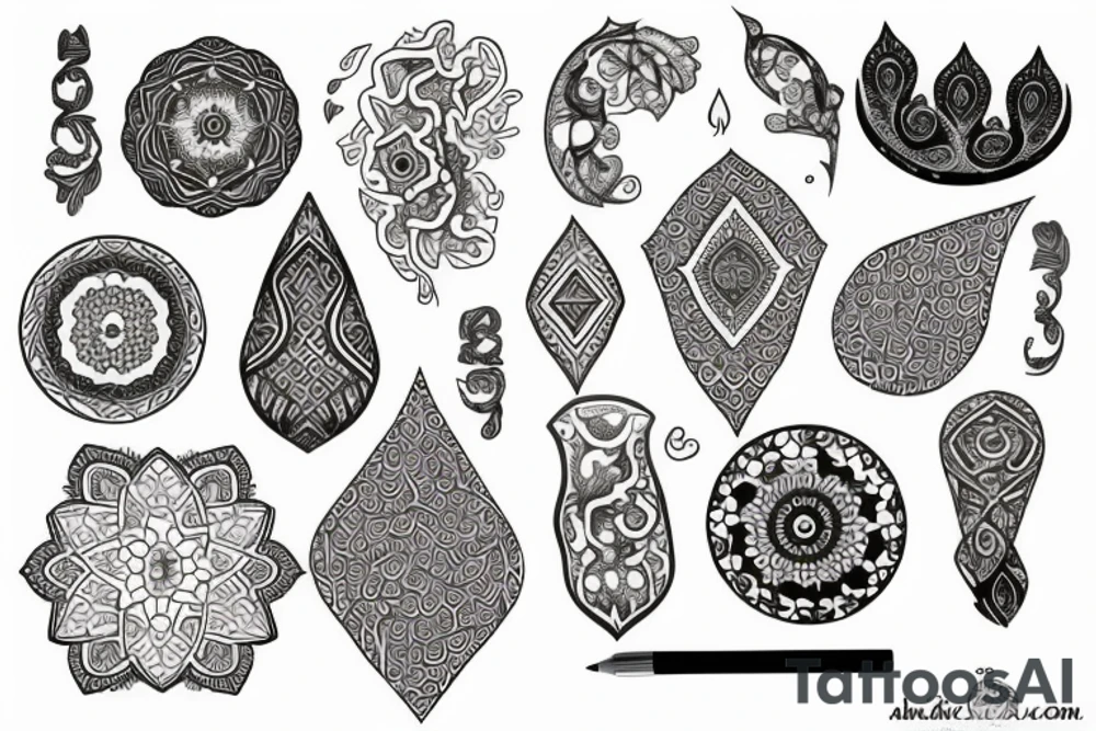 زن زندگی آزادی tattoo idea