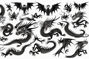 Dragon flying tattoo idea