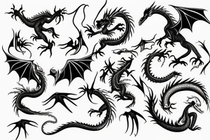 Dragon flying tattoo idea