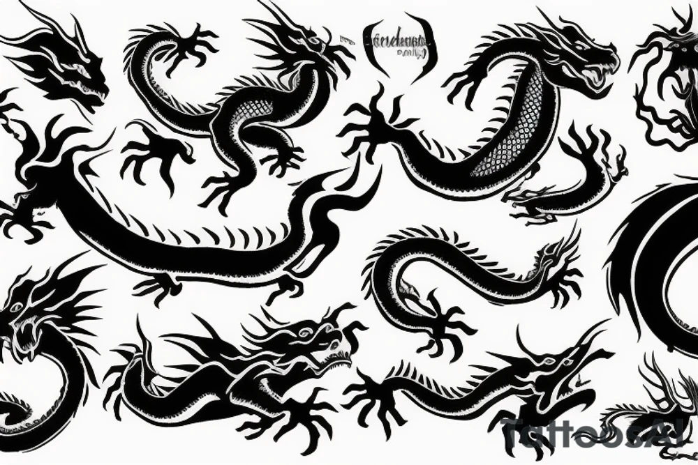Dragon flying tattoo idea