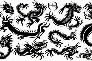 Dragon flying tattoo idea