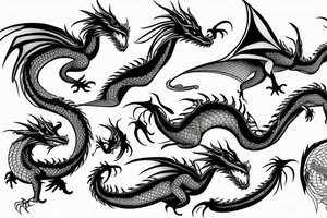 Dragon flying tattoo idea