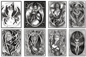 Patrons of magic or spells in fantasy epic games, like Pilars of eternity tattoo idea