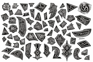 arcane runes epic fantasy tattoo idea