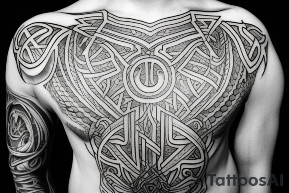 arcane runes epic fantasy tattoo idea