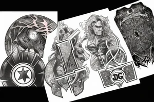 marvel and dc tattoo idea